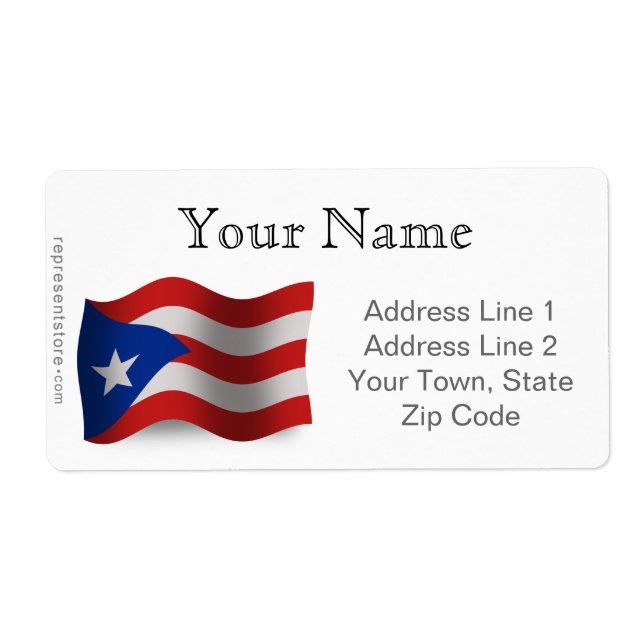 Puerto Rico Waving Flag (Front)