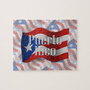 Puerto Rico Waving Flag Jigsaw Puzzle