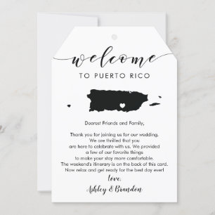 Puerto Rico Wedding Welcome Tag Letter Itinerary