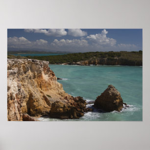 Puerto Rico, West Coast, Cabo Rojo, coastline 3 Poster