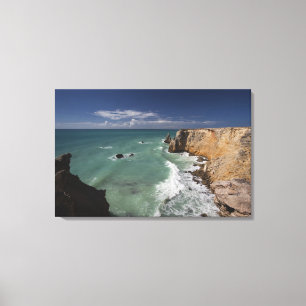 Puerto Rico, West Coast, Cabo Rojo, coastline Canvas Print
