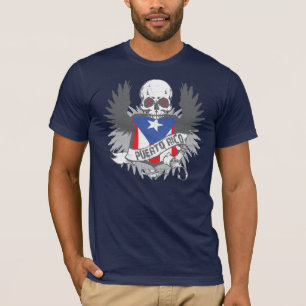 Puerto Rico Wings and Skull T-Shirt