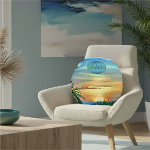 Puerto Sunset 1557 Round Cushion