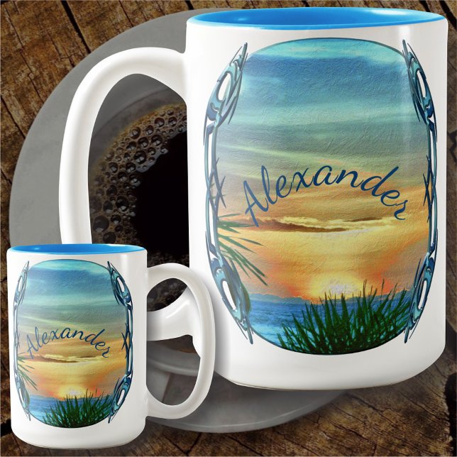 Puerto Sunset 1557 Two-Tone Coffee Mug (Creator Uploaded)