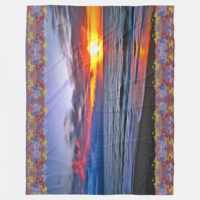 Puerto Sunset 1739  Fleece Blanket (Front)