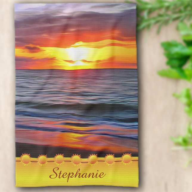 Puerto Sunset 1739 Tea Towel (Creator Uploaded)