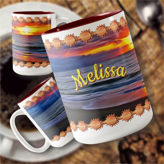 Puerto Sunset 1739 Two-Tone Coffee Mug (Creator Uploaded)