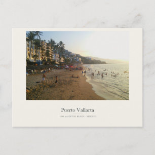 Puerto Vallarta Beach in Golden Light Postcard