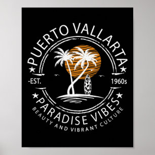 Puerto Vallarta Beach Mexico Vacation Tropical Sum Poster