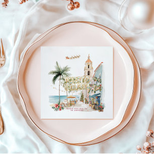 Puerto Vallarta Christmas Tropical Holiday Napkin