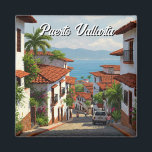 Puerto Vallarta Jalisco Mexico Travel Magnet<br><div class="desc">Puerto Vallarta, nestled along Mexico's Pacific coast in the state of Jalisco, is a vibrant and captivating destination that seamlessly blends traditional Mexican charm with modern resort amenities. The city is beautifully situated on the shores of Banderas Bay, framed by the lush, verdant slopes of the Sierra Madre mountains. This...</div>