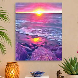 Puerto Vallarta Malecon Sunset 0911 Art Canvas Print