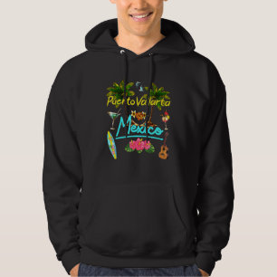 Puerto Vallarta Mexico Beach Summer Palm Sun Set P Hoodie