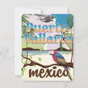 Puerto Vallarta Mexico beach travel poster