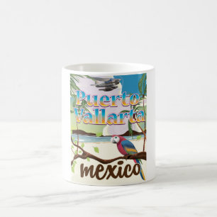 Puerto Vallarta Mexico beach travel poster Coffee Mug