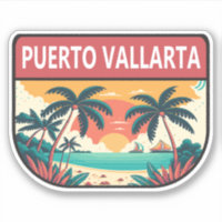 Puerto Vallarta Mexico Retro Emblem
