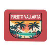 Puerto Vallarta Mexico Retro Emblem