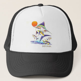 Puerto Vallarta Mexico Sailfish Mesh Trucker Hat