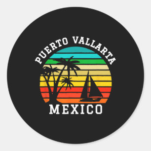 Puerto Vallarta Mexico Shirt Matching Family Vacat Classic Round Sticker