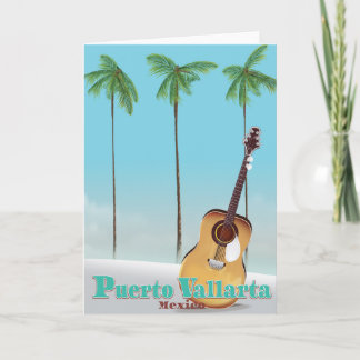 Puerto Vallarta Mexico travel poster Holiday Card
