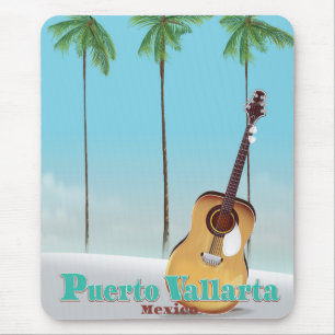 Puerto Vallarta Mexico travel poster Mouse Mat