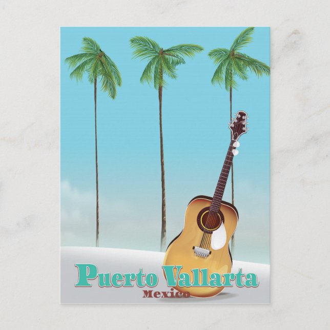 Puerto Vallarta Mexico travel poster Postcard (Front)