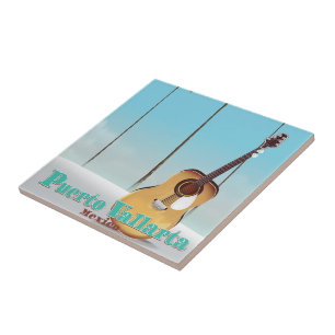 Puerto Vallarta Mexico travel poster Tile