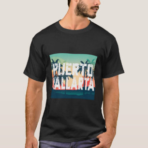 Puerto Vallarta Mexico Vacation Palm Trees Sunset T-Shirt