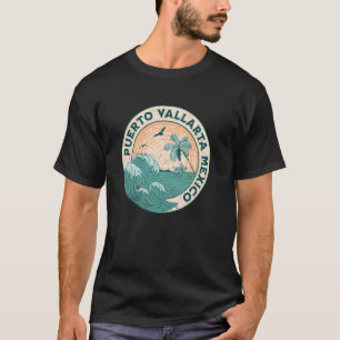 Puerto Vallarta Mexico Vintage Beach Surf Souvenir T-Shirt