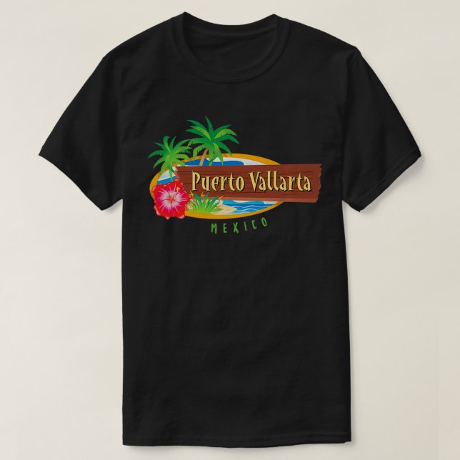 Puerto Vallarta Mexico Vintage MidCentury Design  T-Shirt (Design Front)
