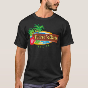 Puerto Vallarta Mexico Vintage MidCentury Design T-Shirt