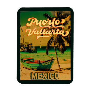 Puerto Vallarta Mexico Vintage Souvenirs 60s Magnet