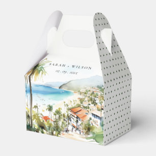 Puerto Vallarta Mexico Watercolor scape Wedding Favour Box
