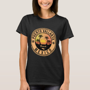 Puerto Vallarta Palm Tree Vintage Travel Souvenir T-Shirt