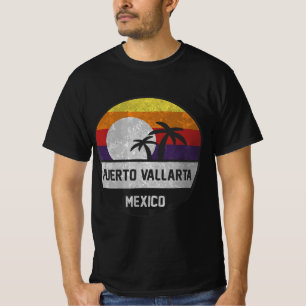 Puerto Vallarta Retro Sunset Vintage T-Shirt