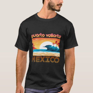 Puerto Vallarta Retro Vintage Souvenir Apparel T-Shirt