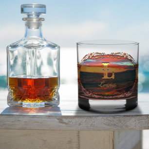 Puerto Vallarta Sunset Monogram 1490 Whiskey Glass