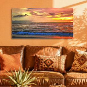 Puerto Vallarta Sunset Ocean Beach 1577 Art Canvas Print