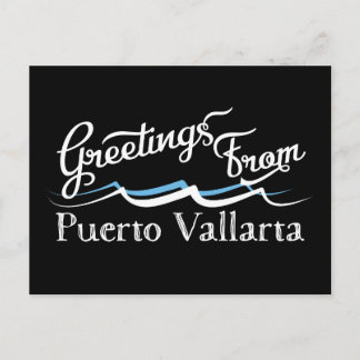 Puerto Vallarta Water Waves Postcard