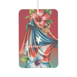 Puertorico Girly Island Hibiscus  Car Air Freshener
