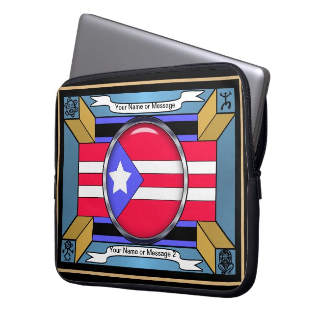 Puertorrican Pride Laptop Sleeve (Front Left)
