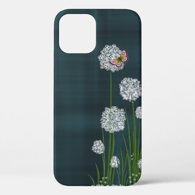 Puff Flowers on Plaid Case-Mate iPhone Case (Back)