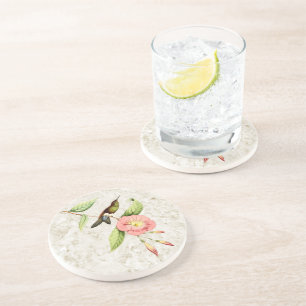 Puff Leg Hummingbird Sandstone Coaster