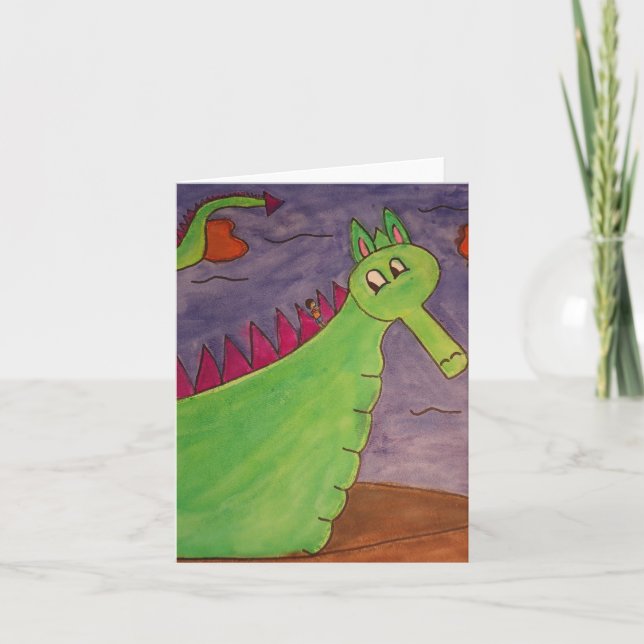 Puff the Magic Dragon - watercolors Card (Front)