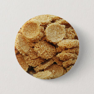 Puffed Rice Cakes ~ Asian Sweets Desserts Food 6 Cm Round Badge