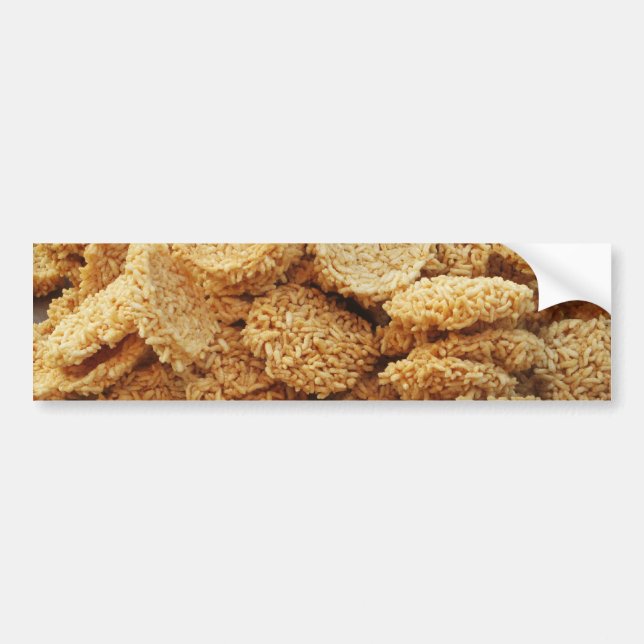 Puffed Rice Cakes ~ Asian Sweets Desserts Food Bumper Sticker (Front)