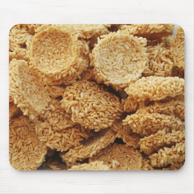 Puffed Rice Cakes ~ Asian Sweets Desserts Food Mouse Mat (Front)