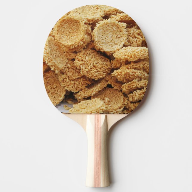 Puffed Rice Cakes ~ Asian Sweets Desserts Food Ping Pong Paddle (Front)