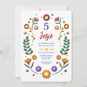 Puffed-up Flowers Invitation