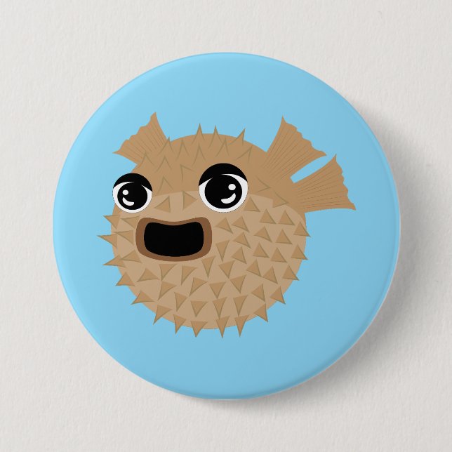 Puffer Fish 7.5 Cm Round Badge (Front)